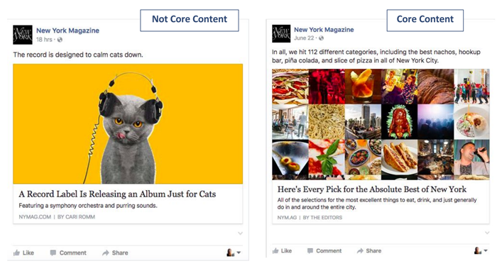 Core Content vs. Not Core Content