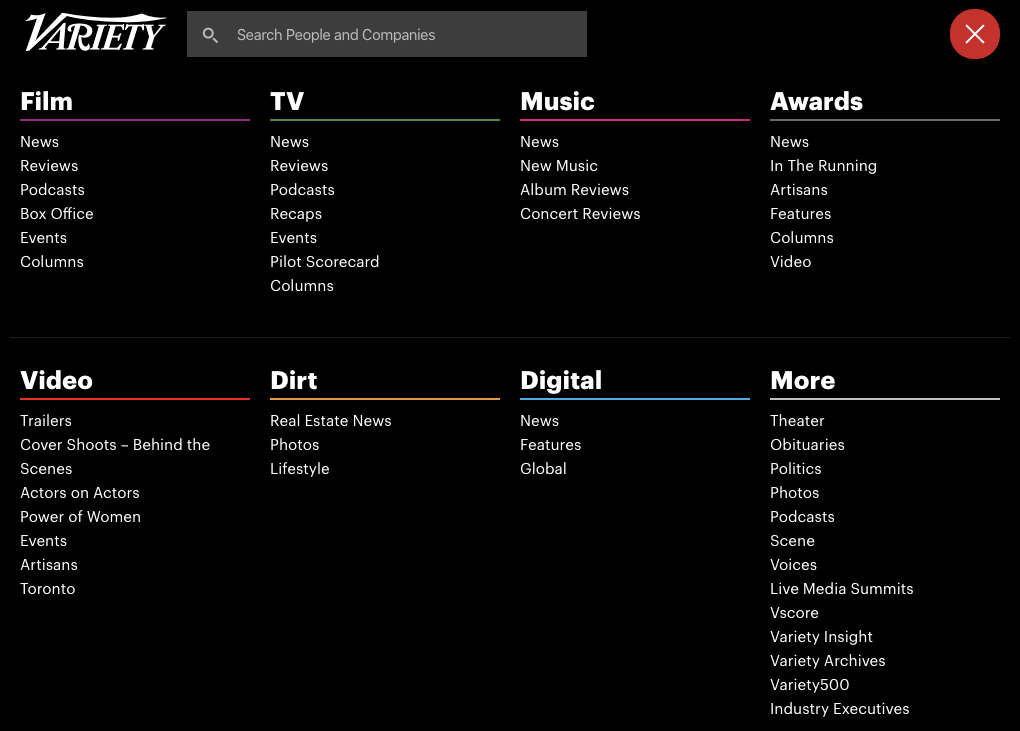 Variety's Vast Content Offerings