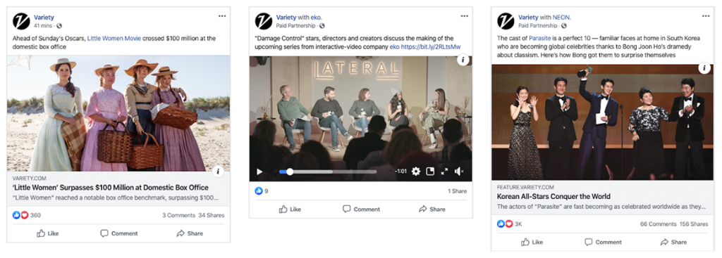Variety's Facebook Posts